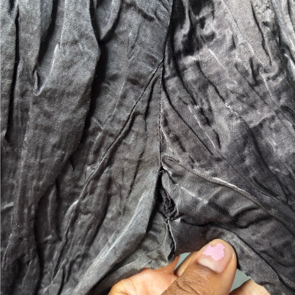 EILEEN FISCHER | crinkle fabric satin split back jacket | size medium - Picture 6 of 6